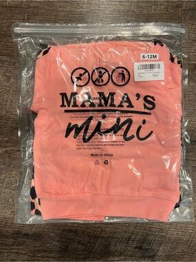 Pink "Mama's Mini" Hoodie Outfit Set with Leopard Trim